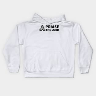 Praise The Lord - With Praying Hand - Black - Christian Series 10B Kids Hoodie